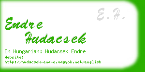 endre hudacsek business card